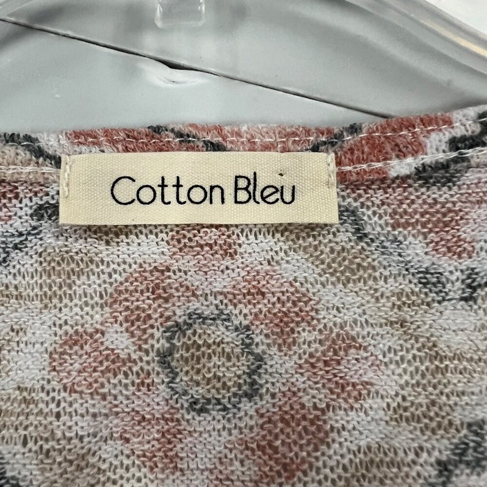 Cotton Bleu Women's Short Sleeve Mixed Print Top Mulitcolor Size Small - Picture 8 of 9